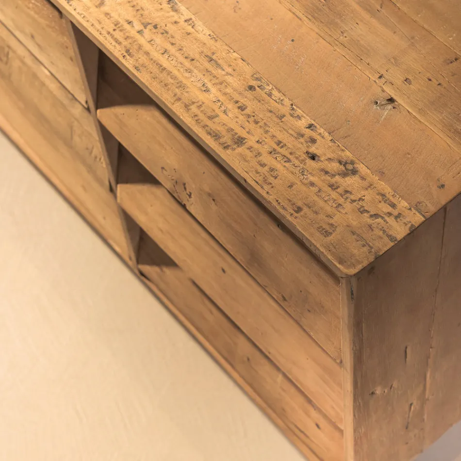 Lounge Sideboard with 2 Central Doors and 6 Side Drawers - Slide Viadurini