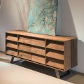 Lounge Sideboard with 2 Central Doors and 6 Side Drawers - Slide