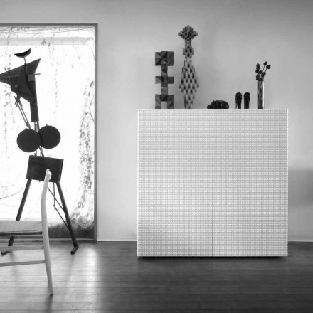 Design sideboard with 2 white, black or gold flora models Viadurini