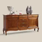 Luxury Lounge Sideboard in Classic Wood Made in Italy - Helisa Viadurini