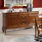 Luxury Lounge Sideboard in Classic Made in Italy Wood - Helisa Viadurini