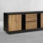 Sideboard Veneered on Poplar Chipboard Made in Italy - Leone Viadurini