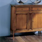 Bassano Francia Wooden Sideboard with 2 Drawers and 2 Doors Made in Italy - Galeru Viadurini