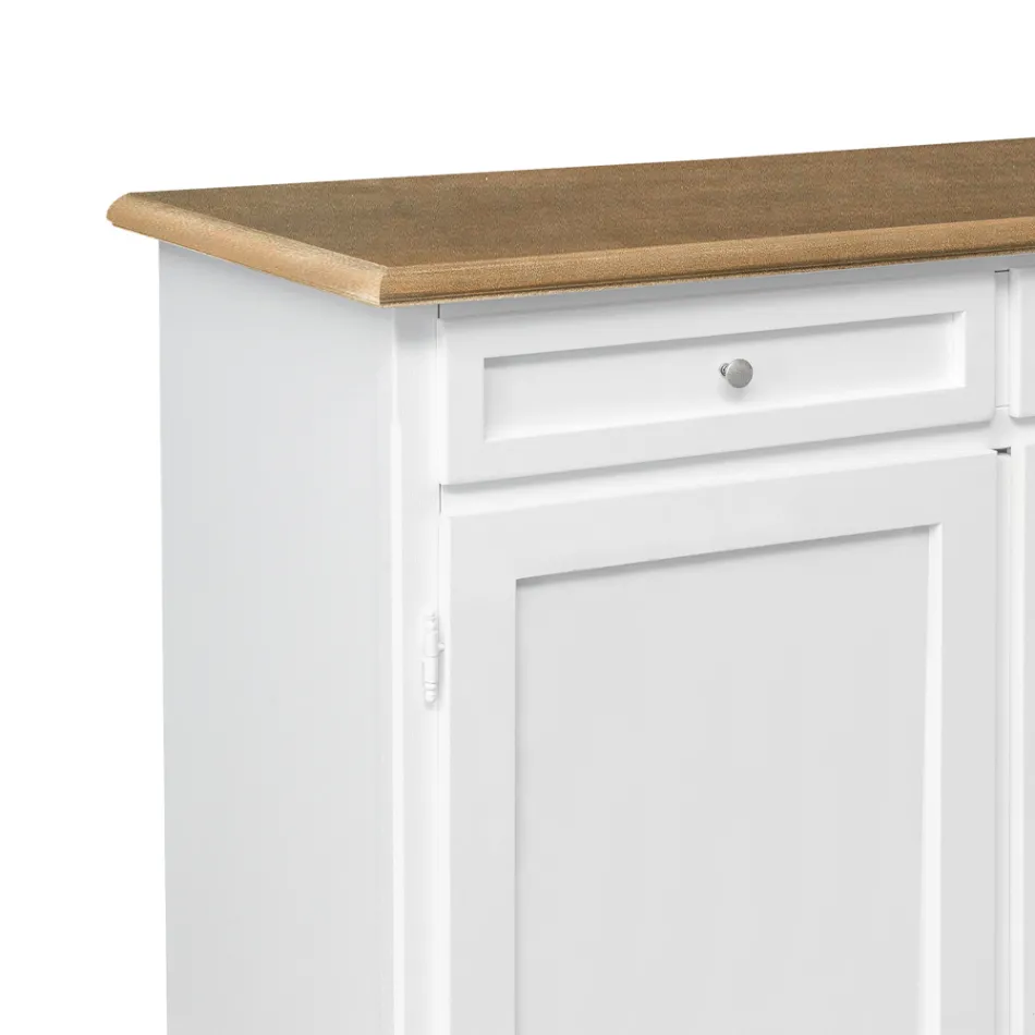 Wooden Sideboard with 2 Drawers and 2 Doors Made in Italy - Uller Viadurini