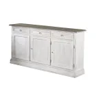 Wooden Sideboard with 3 Drawers and 3 Doors Made in Italy - Uller Viadurini