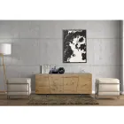 Living Sideboard with 4 Doors in Solid Wood Made in Italy - Khal Viadurini