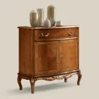 Classic Lounge Sideboard Avio Blue or Walnut Wood Made in Italy - Chantilly Viadurini