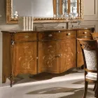 Luxury Lounge Sideboard in Classic Made in Italy Wood - Caligola Viadurini