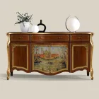 Luxury Lounge Sideboard in Classic Made in Italy Wood - Caligola Viadurini