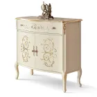 Lounge Sideboard in Walnut or White Wood and Inlays Made in Italy - Katerine Viadurini