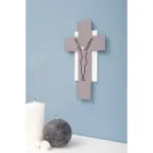 White and Grey Crucifix Made with Laser Engraving Made in Italy - Nadia Viadurini