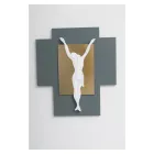 Laser Engraved Crucifix in Gravel and Gold Leaf Made in Italy - Cornelia Viadurini