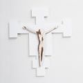 Laser Engraved White Crucifix of the Savior Made in Italy - Glora