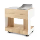 Outdoor Kitchen 96x70x93 cm Made of Solid Teak and Aluminium - Refined Viadurini