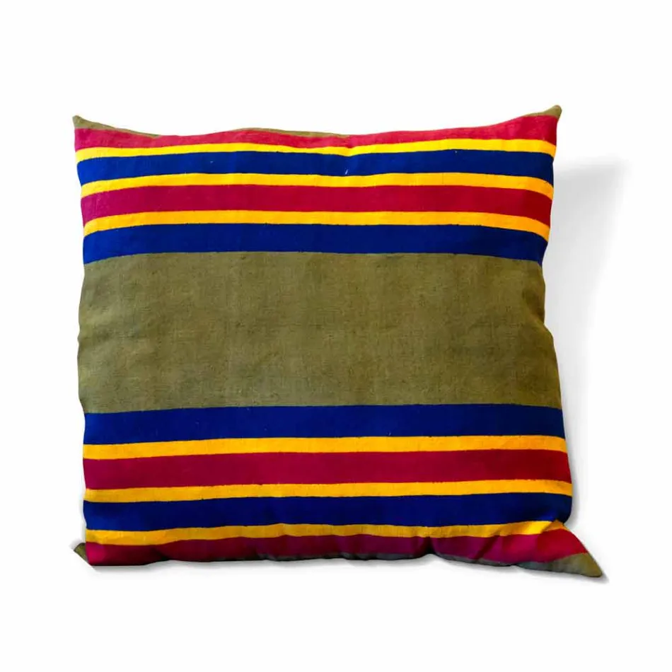 Hand Painted Italian Artistic Cushion Unique Piece - Brands Viadurini