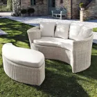 Garden Daybad in Polyrattan Fibre 2 Elements - Woman Viadurini