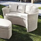 Garden Daybad in Polyrattan Fibre 2 Elements - Woman Viadurini