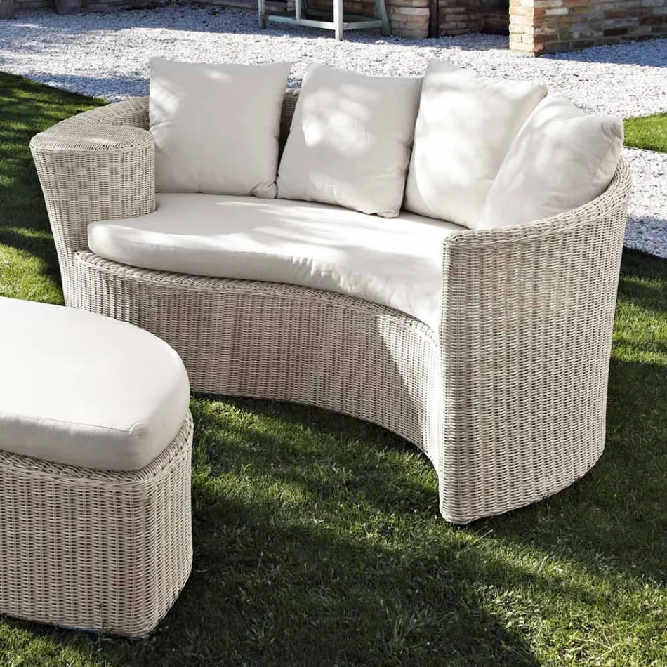 Garden Daybad in Polyrattan Fibre 2 Elements - Woman Viadurini