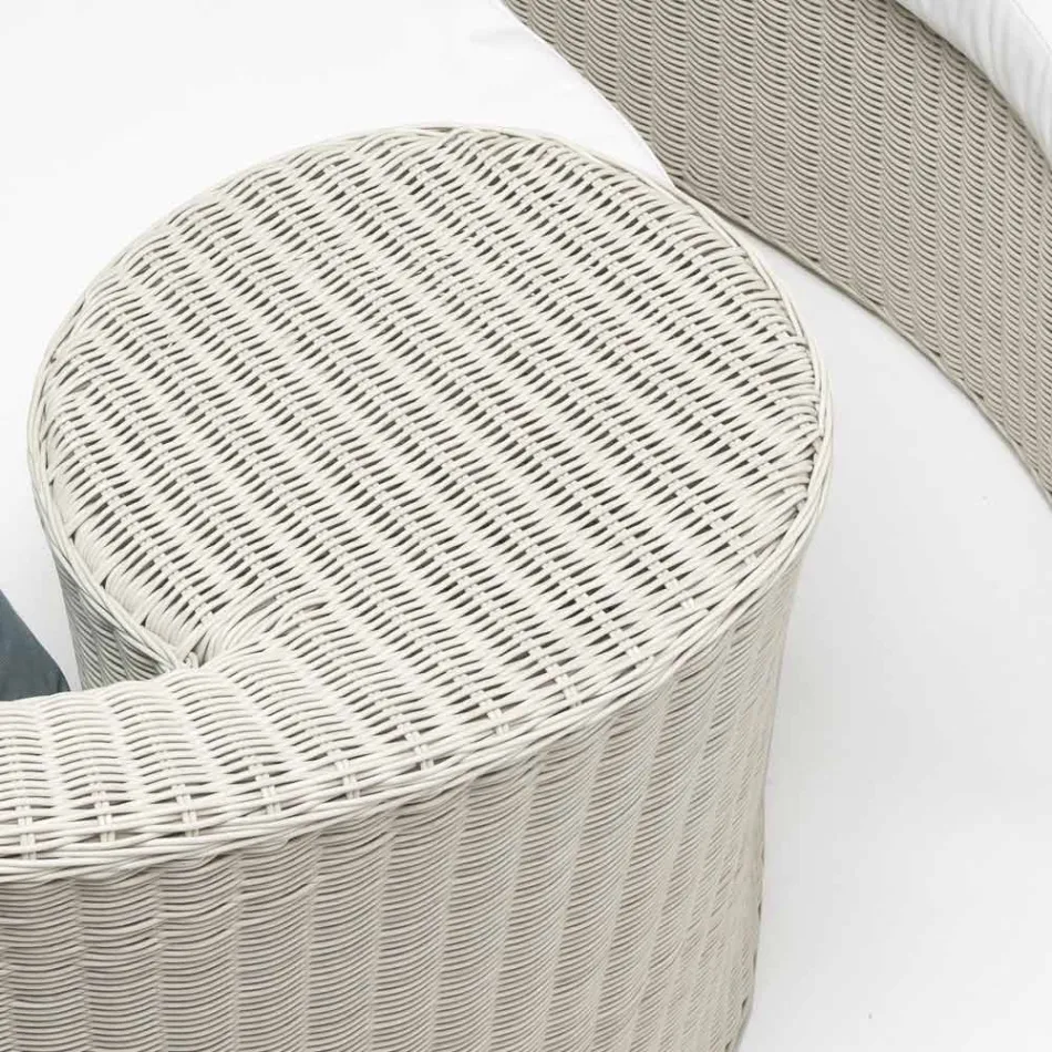 Garden Daybad in Polyrattan Fibre 2 Elements - Woman Viadurini