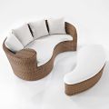 Garden Daybad in Polyrattan Fibre 2 Elements - Woman