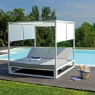 Outdoor Daybed with Reclining White Aluminium Structure - Jurica Viadurini