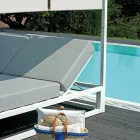 Outdoor Daybed with Reclining White Aluminium Structure - Jurica Viadurini