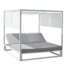 Outdoor Daybed with Reclining White Aluminium Structure - Jurica Viadurini
