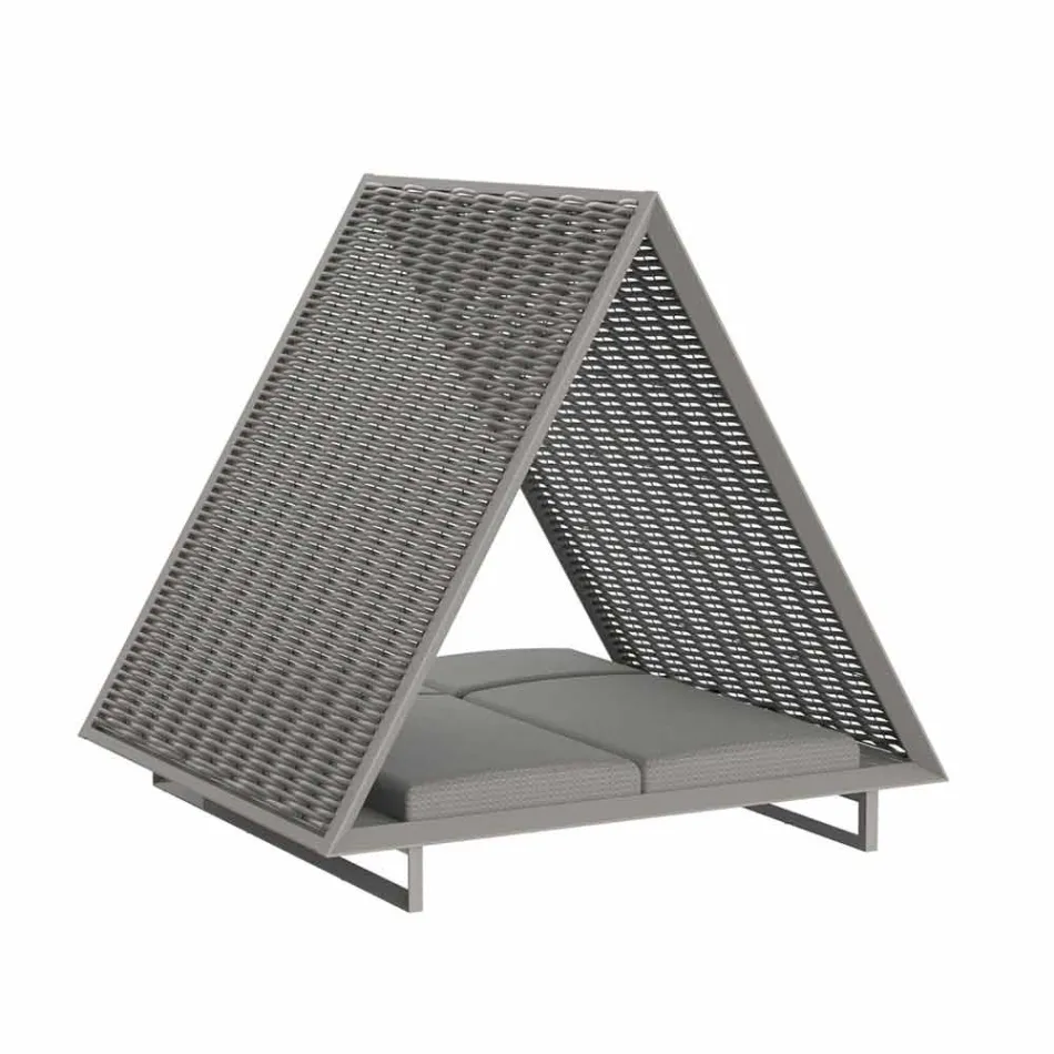 Luxury Garden Daybed in Aluminium and Fabric - Frame Vineyard by Vondom Viadurini