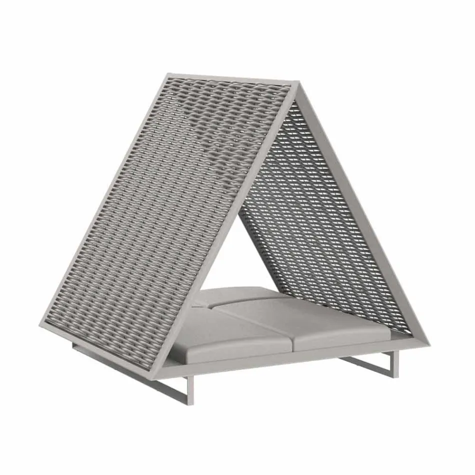 Luxury Garden Daybed in Aluminium and Fabric - Frame Vineyard by Vondom Viadurini