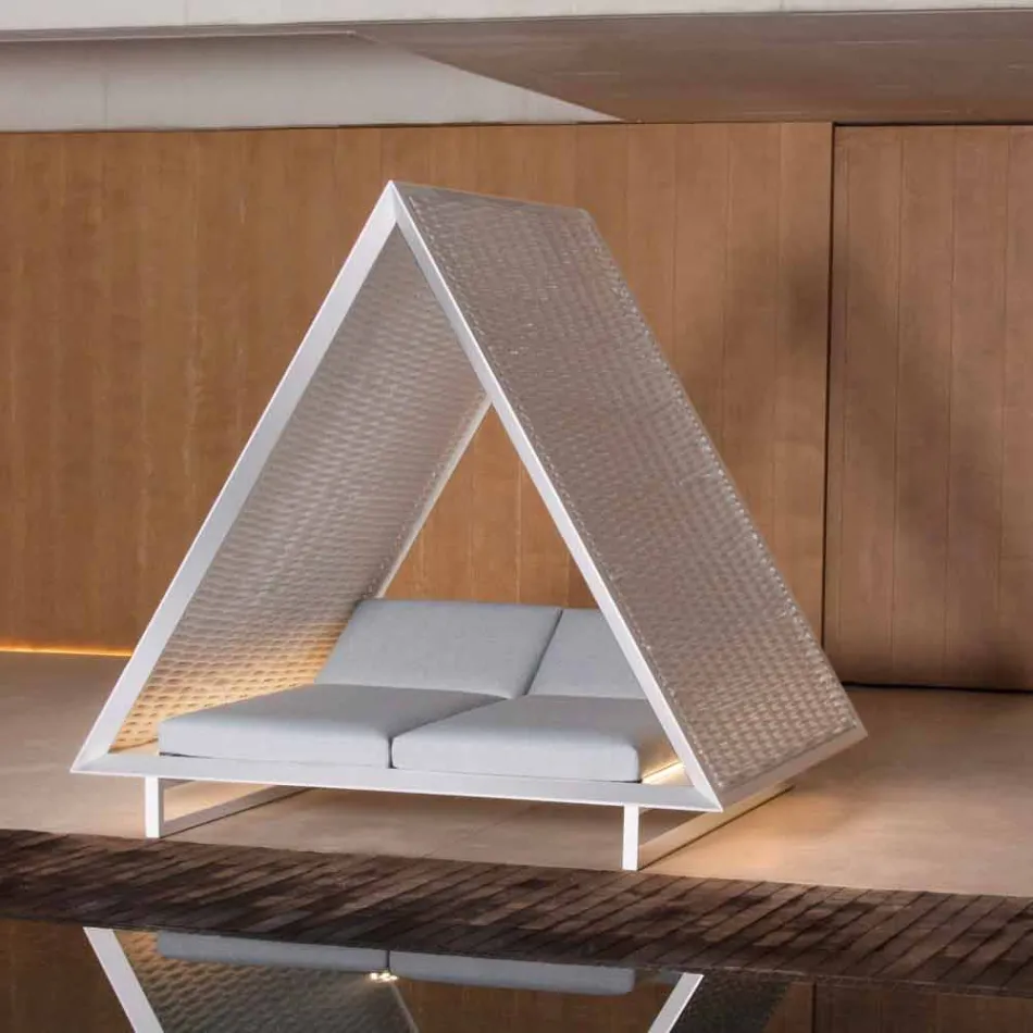 Luxury Garden Daybed in Aluminium and Fabric - Frame Vineyard by Vondom Viadurini