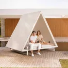 Outdoor Daybed in Aluminium and Luxury Design Fabric - Frame Vineyard by Vondom Viadurini