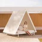 Outdoor Daybed in Aluminium and Luxury Design Fabric - Frame Vineyard by Vondom Viadurini