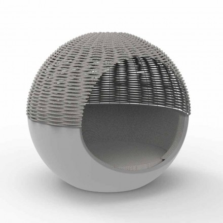 Luxury Garden Daybed Round Design with Braided Rope - Ulm Moon by Vondom Viadurini