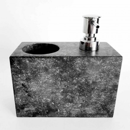 Liquid Soap Dispenser with Marble Glass Made in Italy - Clik Viadurini