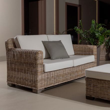 2 or 3 Seater Outdoor Sofa in Grey Kubù with Cushions – Cerys Viadurini