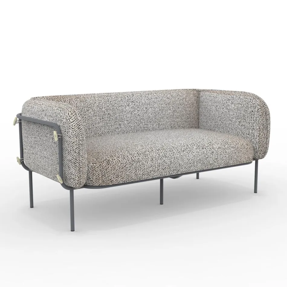 2 Seater Outdoor Sofa with Padded Seat Made in Italy - Planter Viadurini