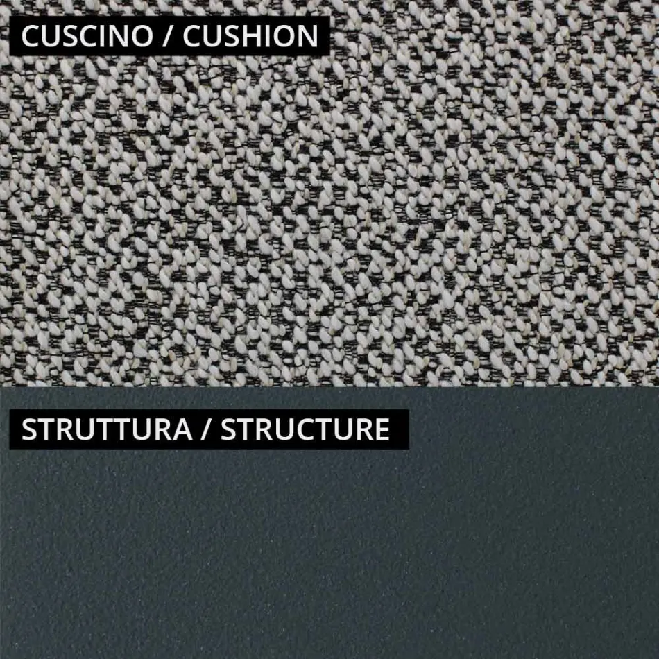 2 Seater Outdoor Sofa with Padded Seat Made in Italy - Planter Viadurini