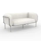2 Seater Outdoor Sofa with Padded Seat Made in Italy - Planter Viadurini