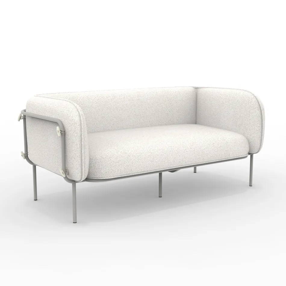 2 Seater Outdoor Sofa with Padded Seat Made in Italy - Planter Viadurini