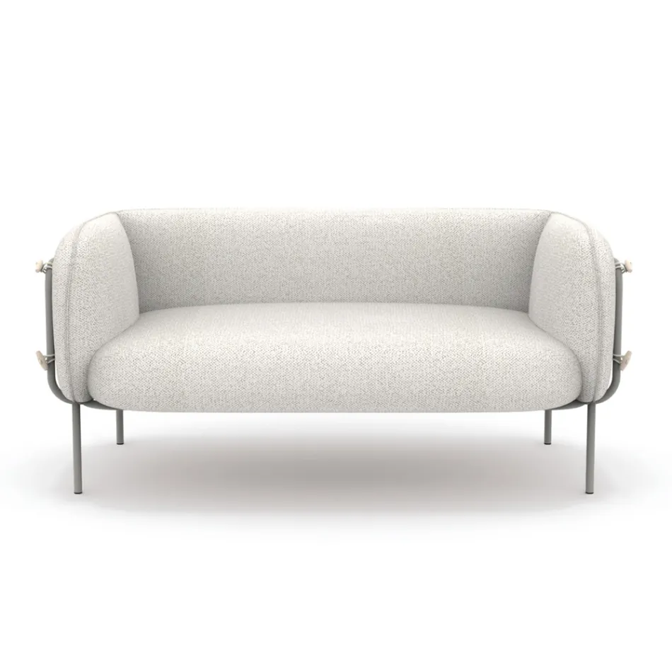 2 Seater Outdoor Sofa with Padded Seat Made in Italy - Planter Viadurini