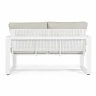 2 Seater Outdoor Sofa in Aluminium with Fabric Cushions - Mirea Viadurini