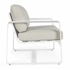 2 Seater Outdoor Sofa in Aluminium with Fabric Cushions - Mirea Viadurini