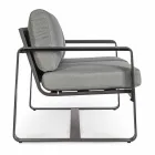 2 Seater Outdoor Sofa in Aluminium with Fabric Cushions - Mirea Viadurini