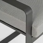 2 Seater Outdoor Sofa in Aluminium with Fabric Cushions - Mirea Viadurini