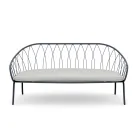 2 Seater Garden Sofa in Metal and Cushion Made in Italy - Fontana Viadurini
