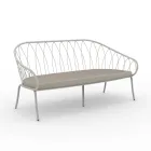 2 Seater Garden Sofa in Metal and Cushion Made in Italy - Fontana Viadurini