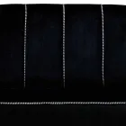2 Seater Sofa in Black Velvet with Contrast Stitching Made in Italy - Caster Viadurini