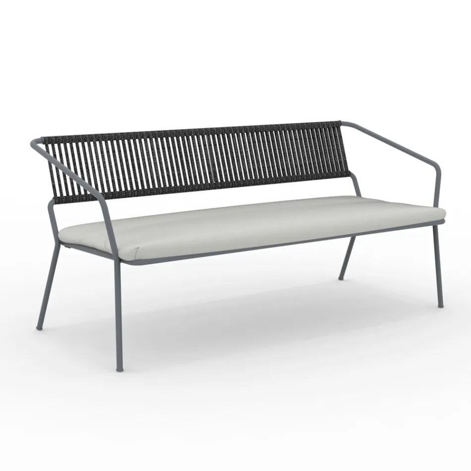 2 Seater Sofa for the Garden with Cushion Included Made in Italy - Prato Viadurini
