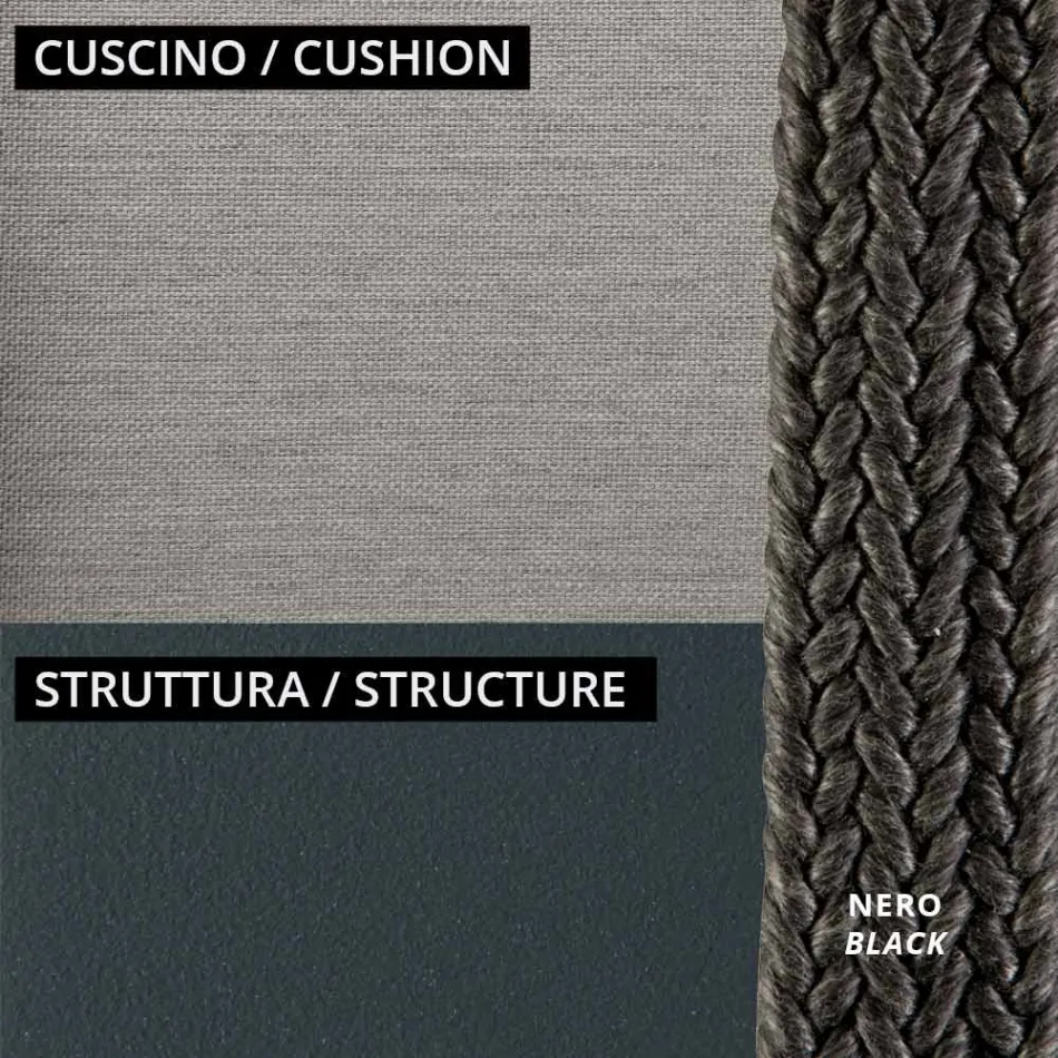 2 Seater Sofa for the Garden with Cushion Included Made in Italy - Prato Viadurini