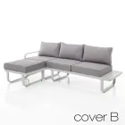 3 Seater Sofa with Outdoor Pouf Supplied with 2 Covers - Partir Viadurini